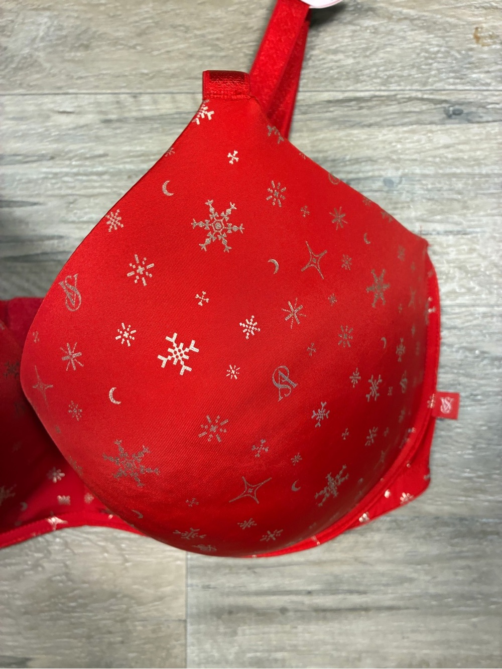 Victoria Secret Metallic Logo Print Padded No Wire Bra - Picture 11 of 11